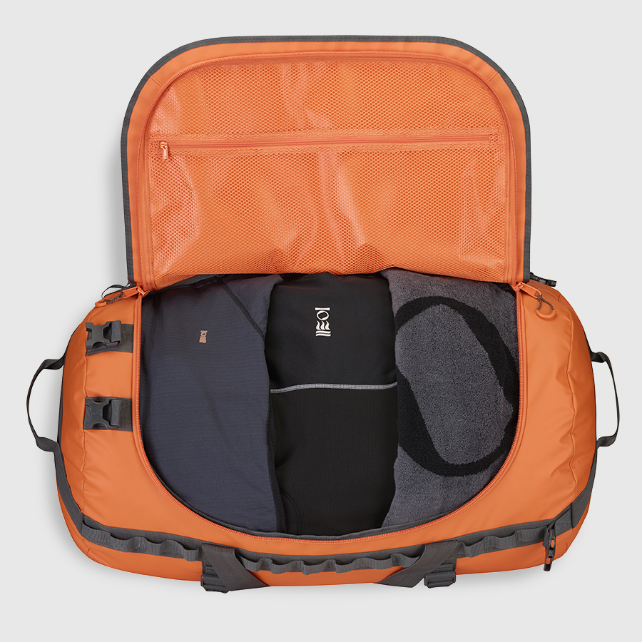 Open view of  Fourth Element Expedition Series Duffelbag