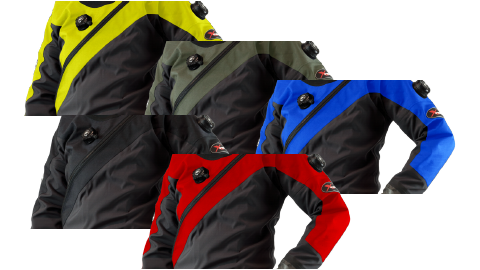 Overlay colors for Xpedition drysuit by ScubaForce