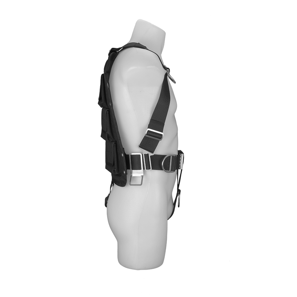 Sideshot of Blade Sidemount BCD Harness by ScubaForce
